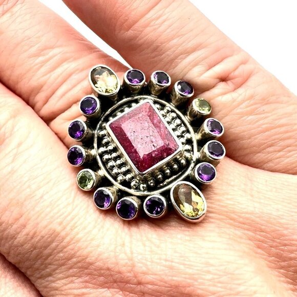 Nicky Butler Womens Ring Ruby Gemstone Sterling Silver Size 10 Limited Edition - Picture 1 of 7